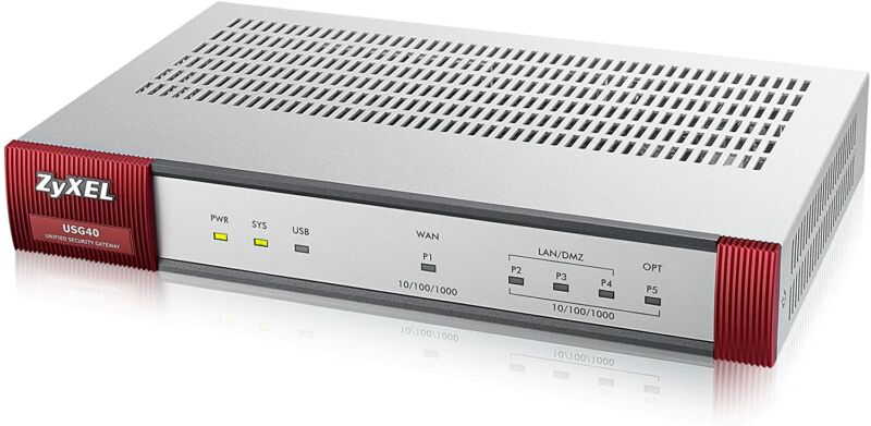 Promotional image of computer router.