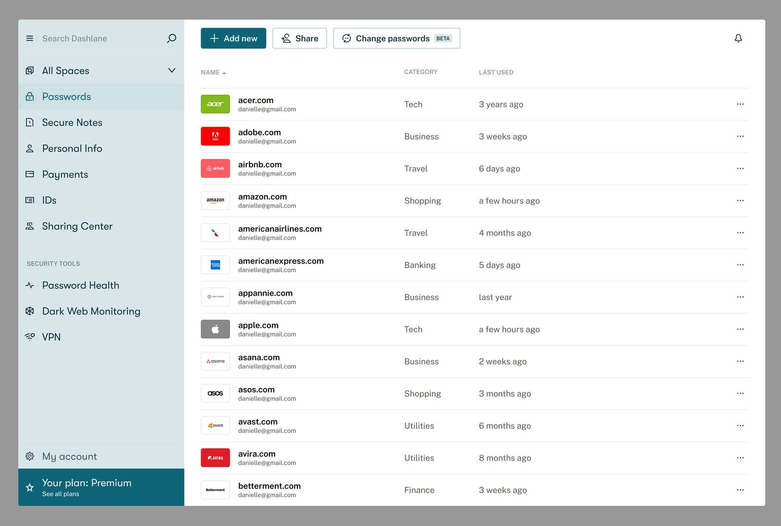 Dashlane app