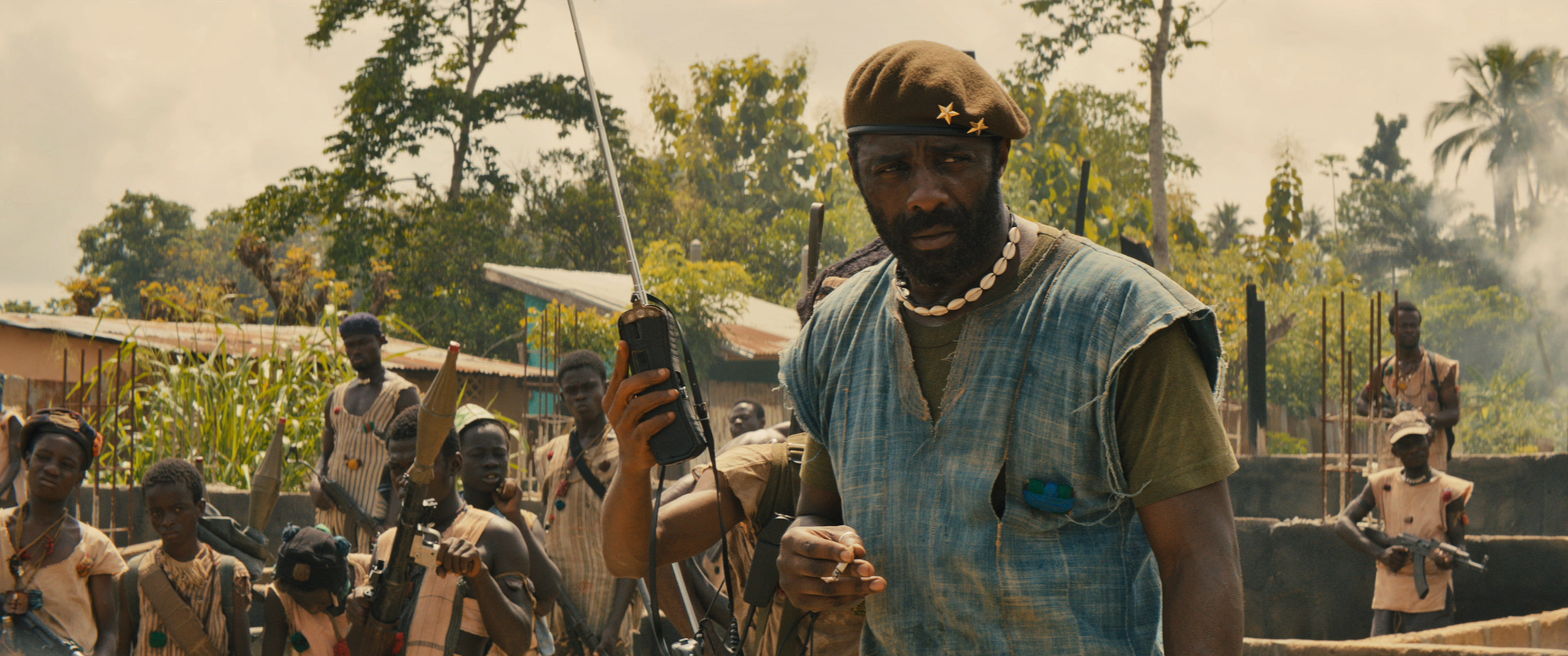 Idris Elba in Beasts of No Nation, one of the Best Netflix movies