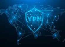 Polygonal vector illustration of the virtual private network
