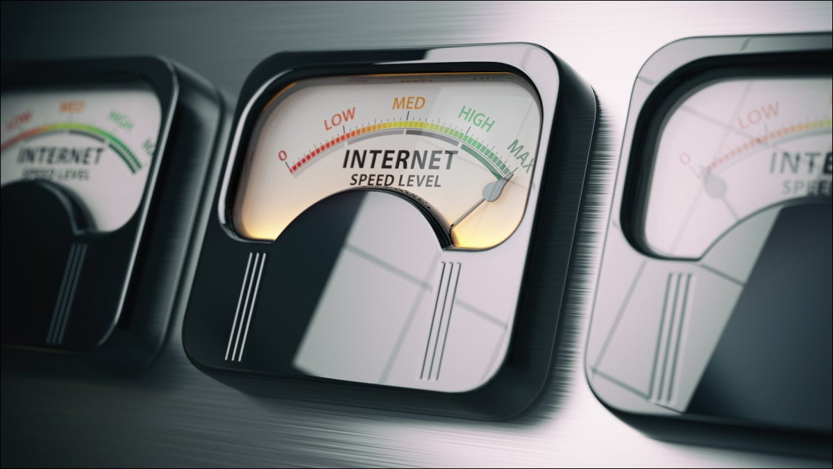 An internet speed meter.