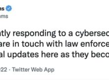 Uber Comms tweets about cybersecurity incident.