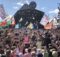 The Pyramid Stage at the Glastonbury Festival held at Worthy Farm, in Pilton, Somerset