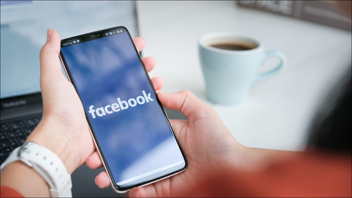 Facebook logo on a smartphone