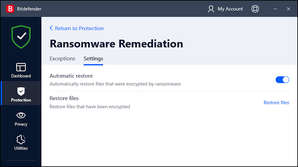 Bitdefender Antivirus Plus ransomware protection