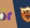 Tor and VPN logos