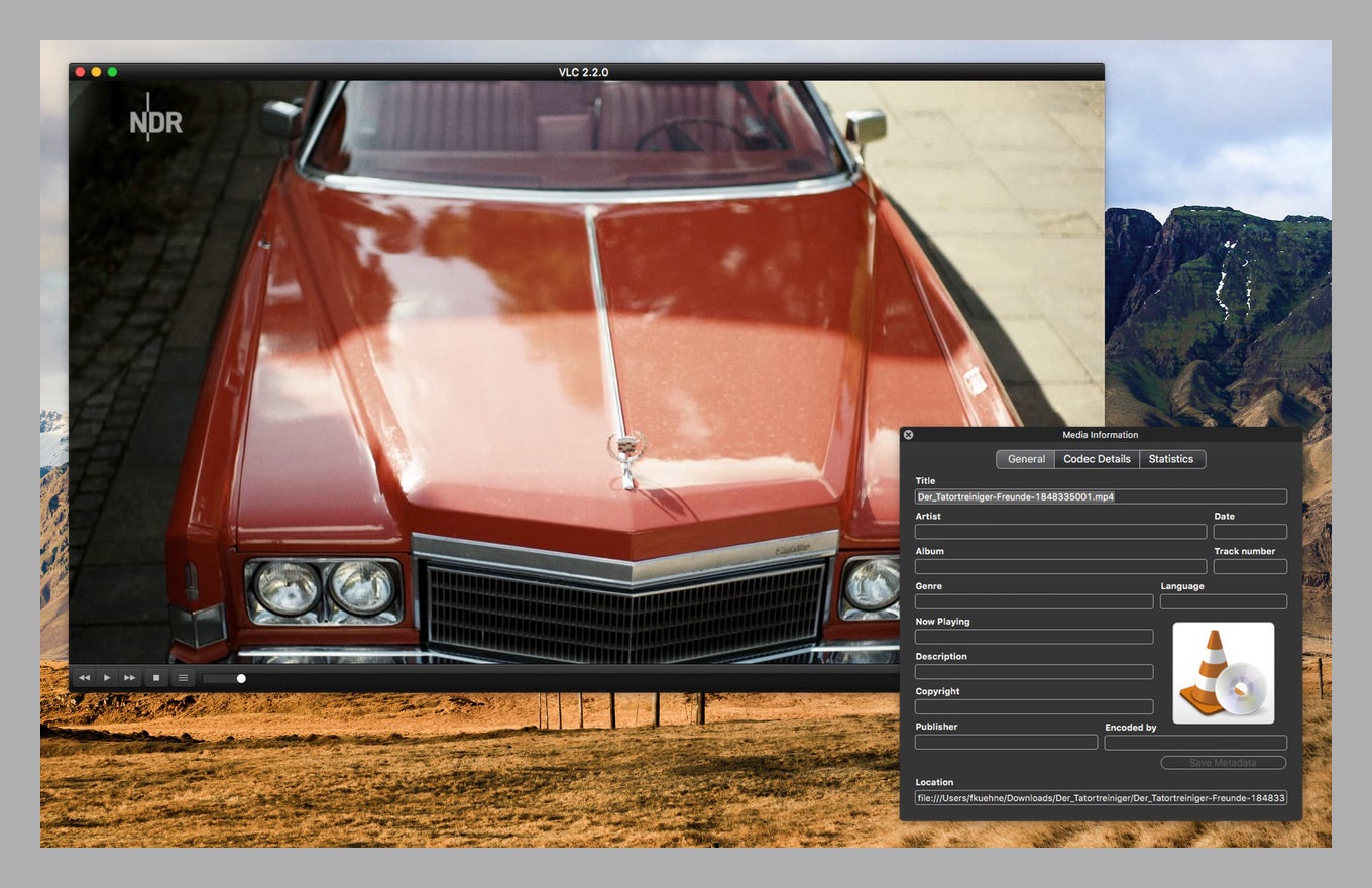 Screenshot of VLC Media Player app for Mac
