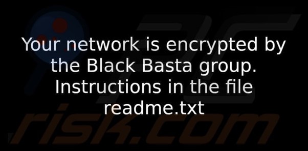 Black Basta Screenshot of encrypted files