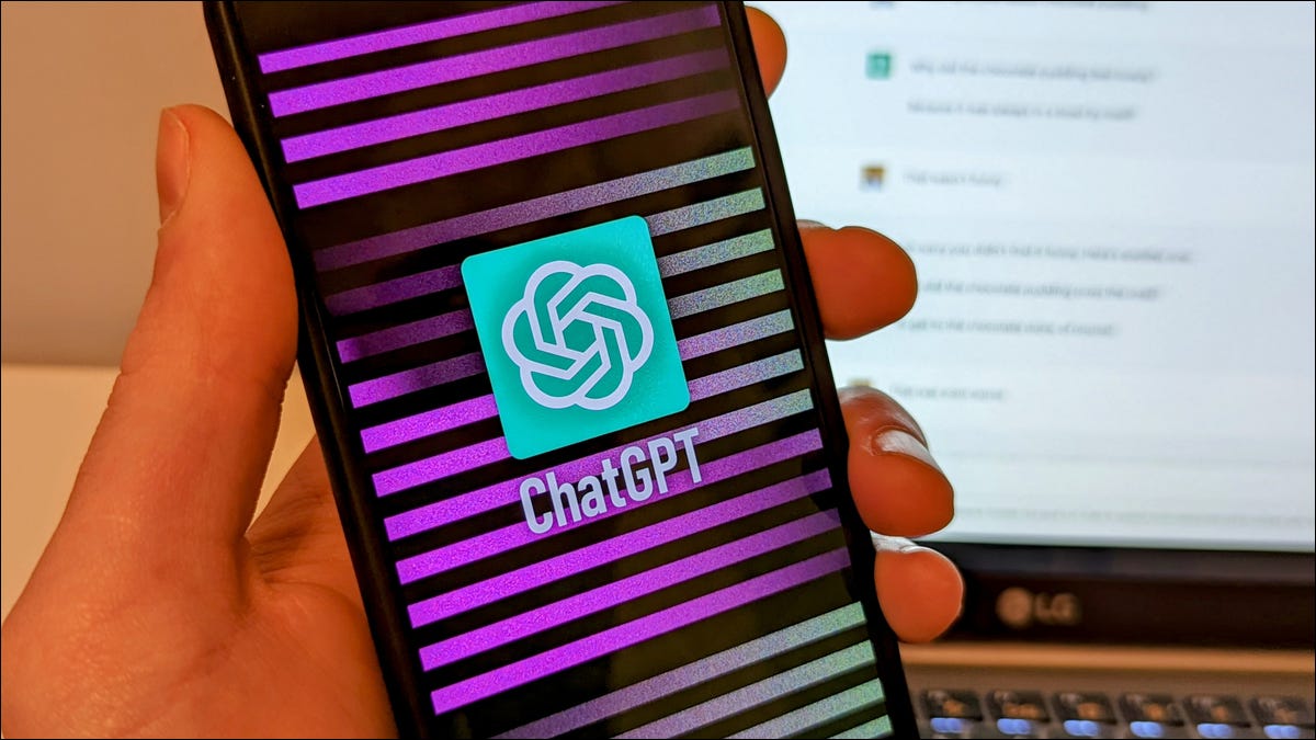 ChatGPT logo on a phone.