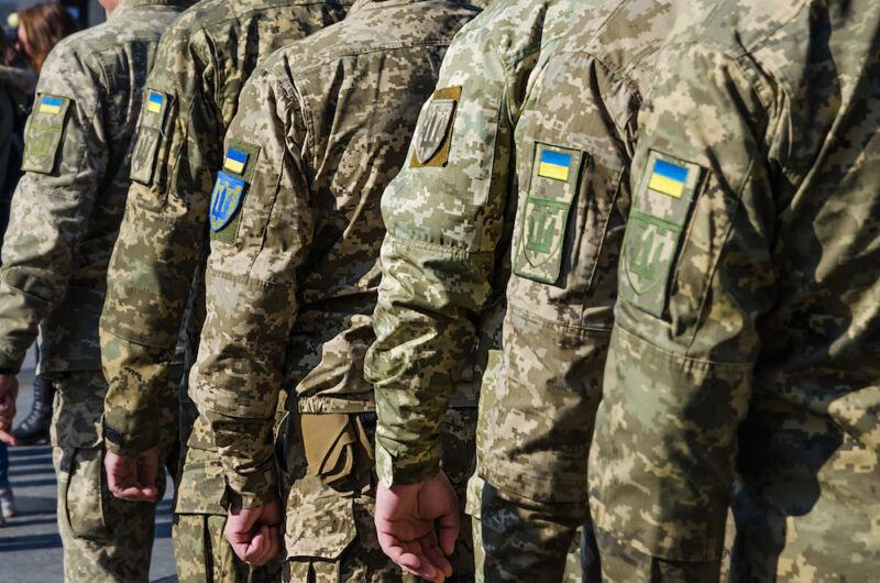 Ukrainian soldiers.