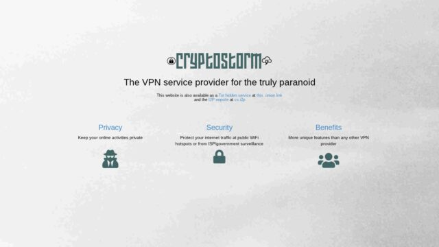Cryptostorm official website screenshot