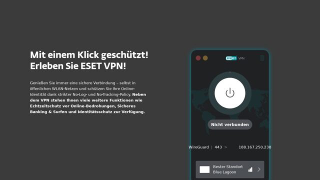 ESET VPN official website screenshot