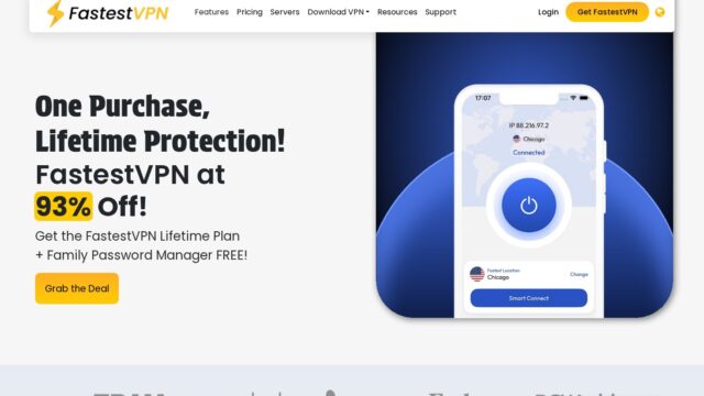 FastestVPN official website screenshot