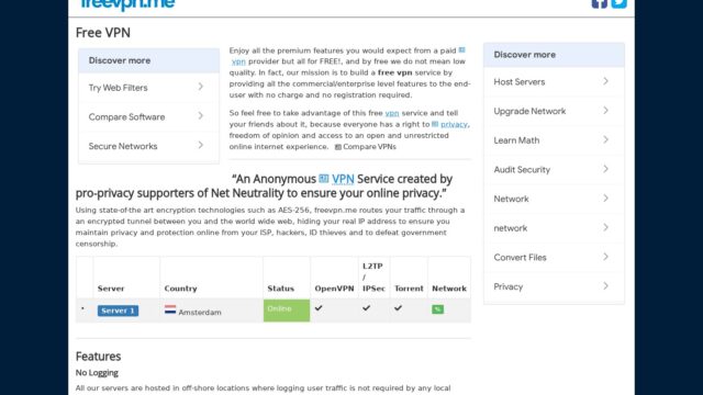 FreeVPN.me official website screenshot