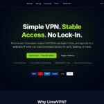 LimeVPN official website screenshot