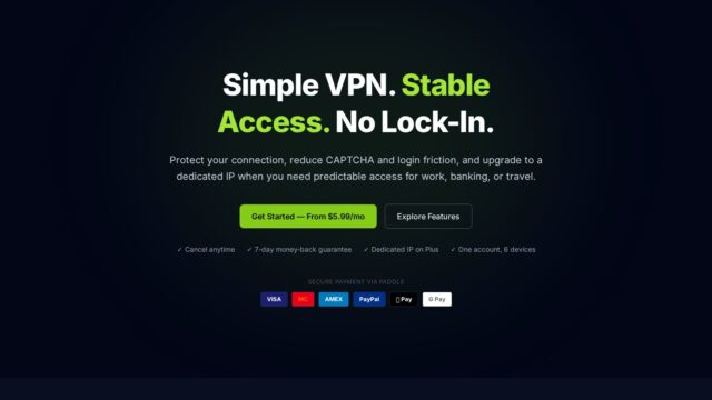 LimeVPN official website screenshot