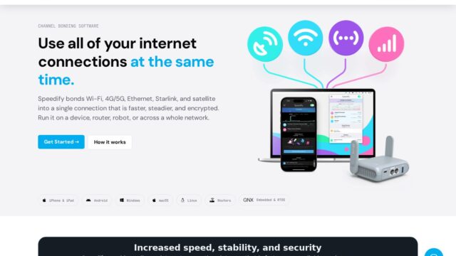 Speedify official website screenshot