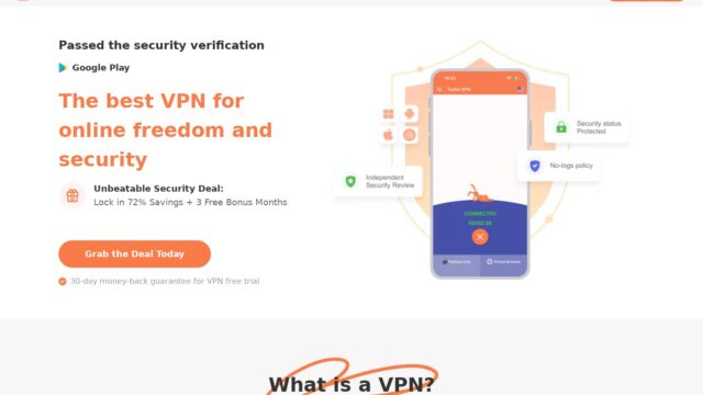 Turbo VPN official website screenshot