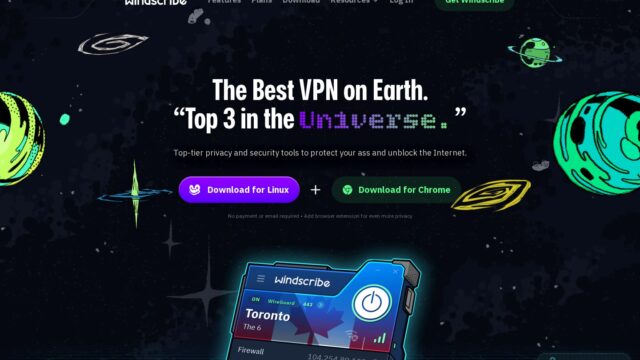 Windscribe official website screenshot