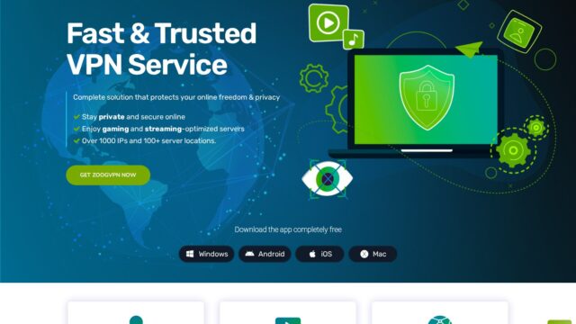 ZoogVPN official website screenshot